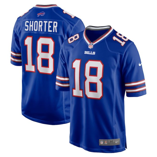 Justin Shorter 18 Buffalo Bills Men Team Game Jersey - Royal