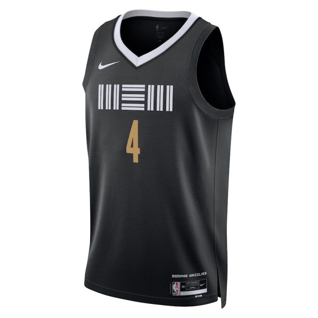 Steven Adams 4 Memphis Grizzlies 2023/24 City Edition Swingman Jersey - Black - Image 2