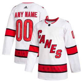 Carolina Hurricanes 2020/21 Away Custom Authentic Jersey - White