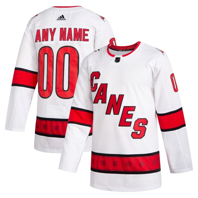 Carolina Hurricanes 2020/21 Away Custom Authentic Jersey - White