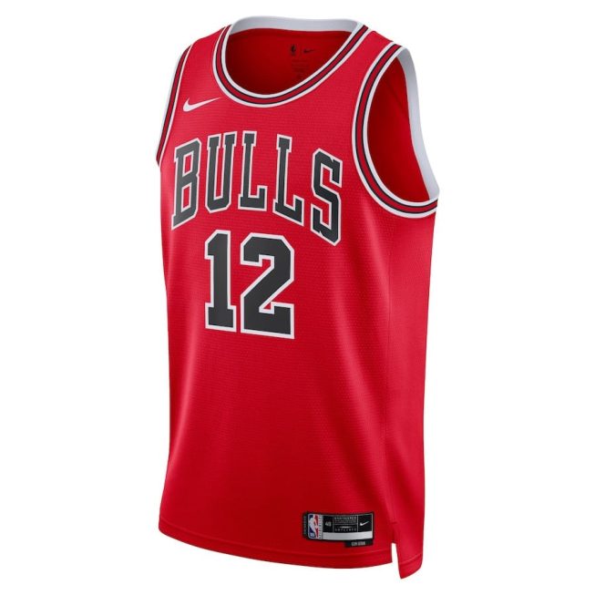 Ayo Dosunmu 12 Chicago Bulls Unisex Swingman Jersey - Icon Edition - Red - Image 2