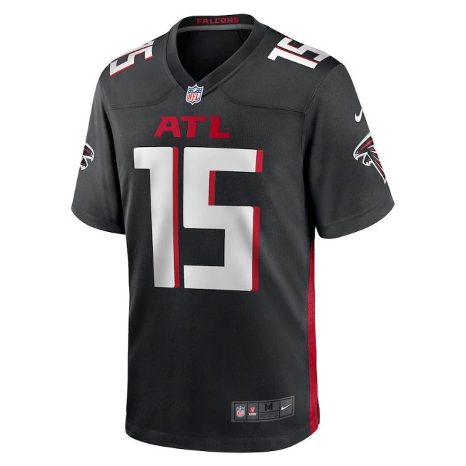 Feleipe Franks 15 Atlanta Falcons Men's Game Jersey - Black - Image 2
