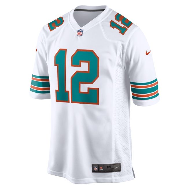 Bob Griese 12 Miami Dolphins Men Retired Jersey - White - Image 2