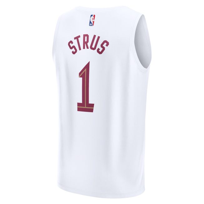 Max Strus Cleveland Cavaliers Fanatics Youth Fast Break Replica Player Jersey - Association Edition - White - Image 3