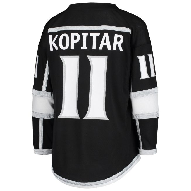 Anze Kopitar Los Angeles Kings Youth Home Replica Player Jersey - Black - Image 3