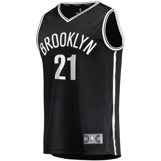 Noah Clowney Brooklyn Nets Fanatics Fast Break Replica Jersey - Icon Edition - Black - Image 2