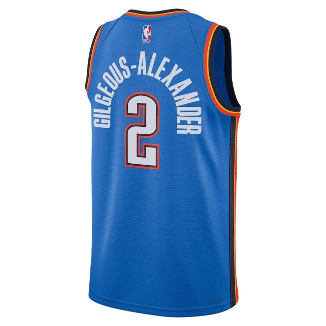 Shai Gilgeous-Alexander 2 Oklahoma City Thunder Unisex Swingman Jersey - Icon Edition - Blue - Image 3