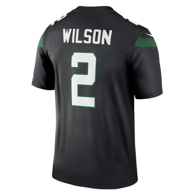 Zach Wilson 2 New York Jets Men Legend Jersey - Black - Image 3