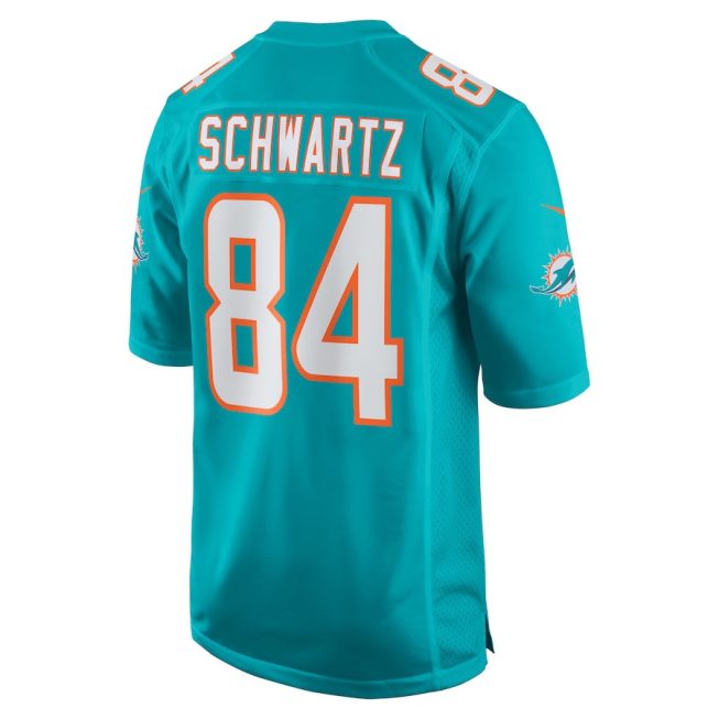 Anthony Schwartz 84 Miami Dolphins Game Men Jersey - Aqua - Image 3