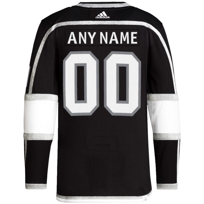 Los Angeles Kings Home Primegreen Authentic Custom Jersey - Black - Image 3