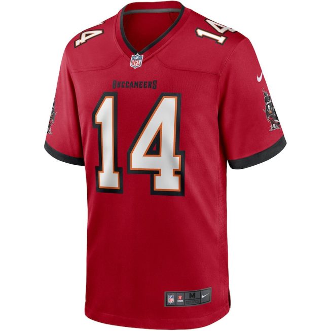 Brad Johnson 14 Tampa Bay Buccaneers Men Game Retired Jersey - Red - Image 2