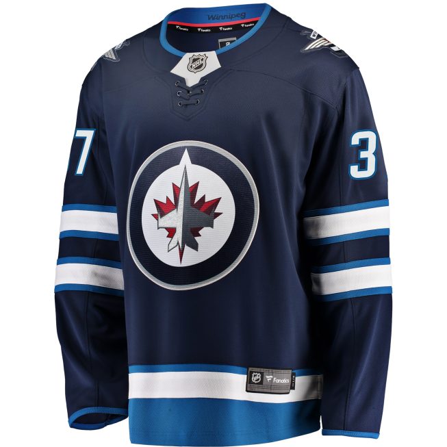 Connor Hellebuyck Winnipeg Jets Fanatics Breakaway Replica Jersey - Navy - Image 2