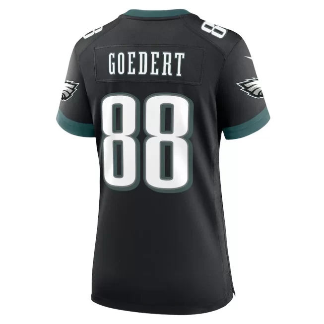 Dallas Goedert 88 Philadelphia Eagles Alternate Game Women Jersey - Black - Image 3