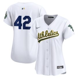 Oakland Athletics Women's 2024 Jackie Robinson Day Home Limited Jersey - White