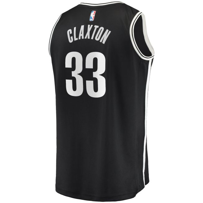 Nicolas Claxton Brooklyn Nets Fanatics Fast Break Player Jersey - Icon Edition - Black - Image 3