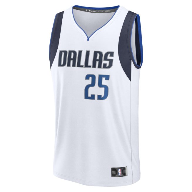 PJ Washington Jr. Dallas Mavericks Fanatics Youth Fast Break Player Jersey - Association Edition - White - Image 2
