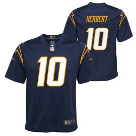 Justin Herbert 10 Los Angeles Chargers YOUTH Game Jersey - Navy