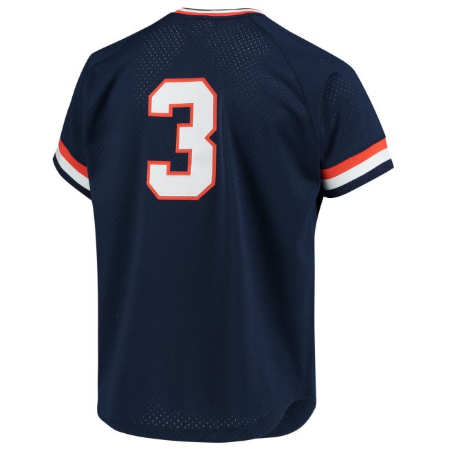 Alan Trammell Detroit Tigers Mitchell & Ness 1984 Authentic Cooperstown Collection Mesh Batting Practice Jersey - Navy - Image 3