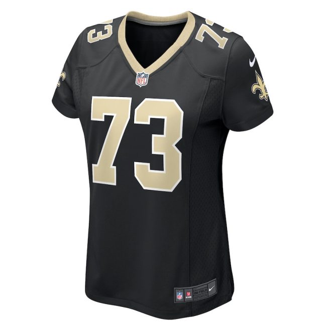 Max Garcia 73 New Orleans Saints Women Team Game Jersey - Black - Image 2