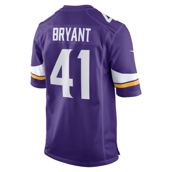 Austin Bryant 41 Minnesota Vikings Game Men Jersey - Purple - Image 3