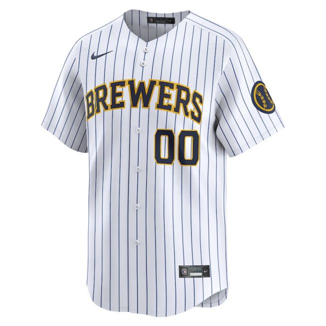 Milwaukee Brewers Alternate Limited Custom Men Jersey - White - Image 2