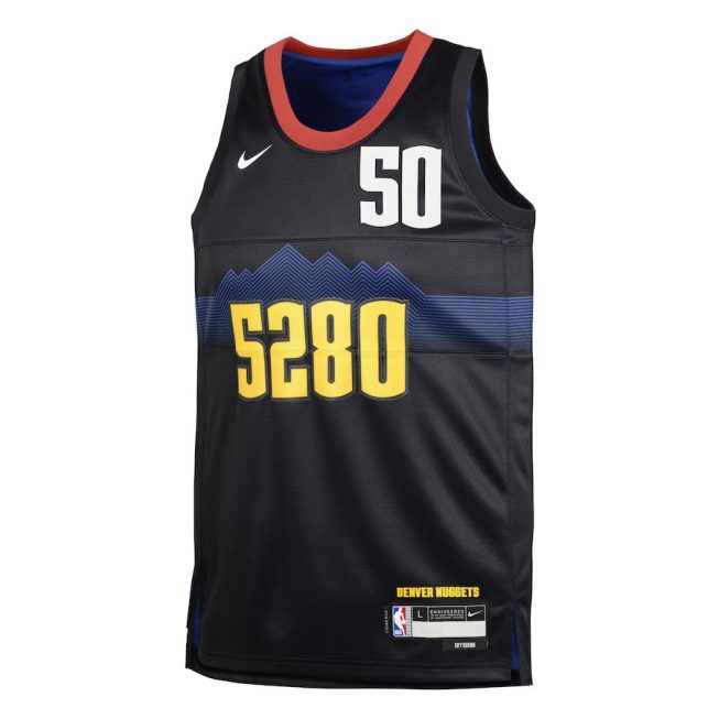 Aaron Gordon 50 Denver Nuggets 2023/24 City Edition Swingman YOUTH Jersey - Black - Image 2