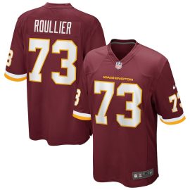 Chase Roullier 73 Washington Commanders Team Men Game Jersey - Burgundy