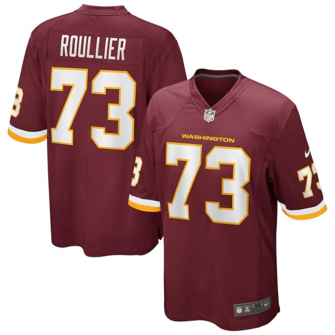 Chase Roullier 73 Washington Commanders Team Men Game Jersey - Burgundy