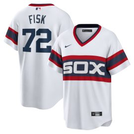 Carlton Fisk Chicago White Sox Home Cooperstown Collection Team Player Jersey - White