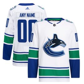 Vancouver Canucks Away Primegreen Authentic Custom Jersey - White