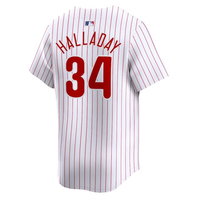 Roy Halladay 34 Philadelphia Phillies Home Limited Player Men Jersey - White - Image 3