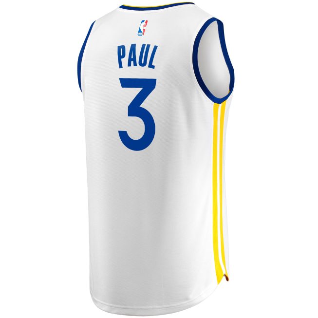 Chris Paul Golden State Warriors Fanatics Youth Fast Break Player Jersey - Association Edition - White - Image 3
