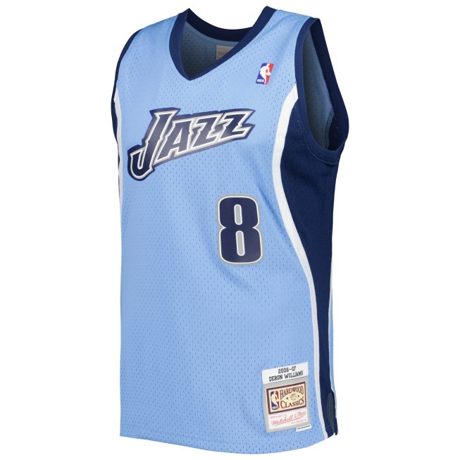 Deron Williams Utah Jazz Mitchell & Ness 2001/02 Hardwood Classics Swingman Jersey - Blue - Image 2