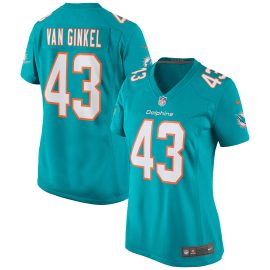 Andrew Van Ginkel Miami Dolphins Women's Game Jersey - Aqua