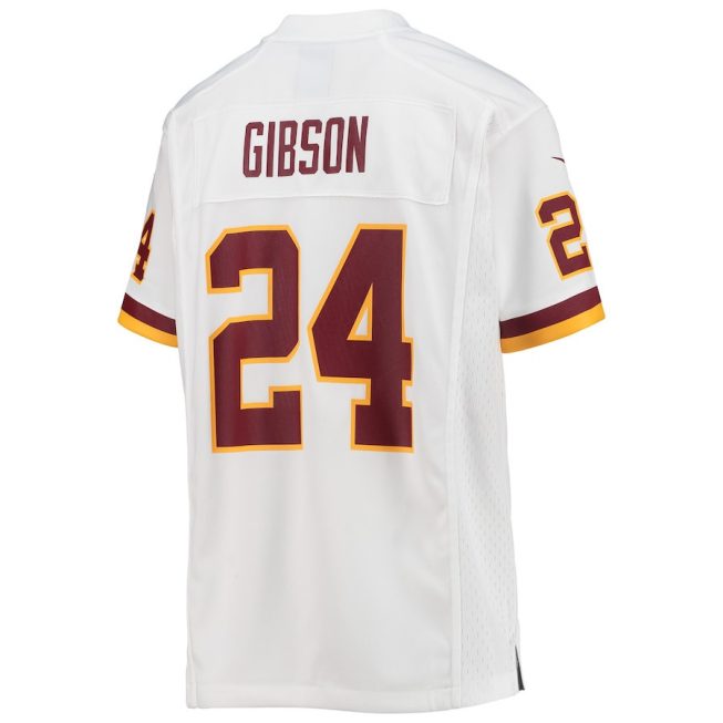 Antonio Gibson 24 Washington Commanders Team Game YOUTH Jersey - White - Image 3