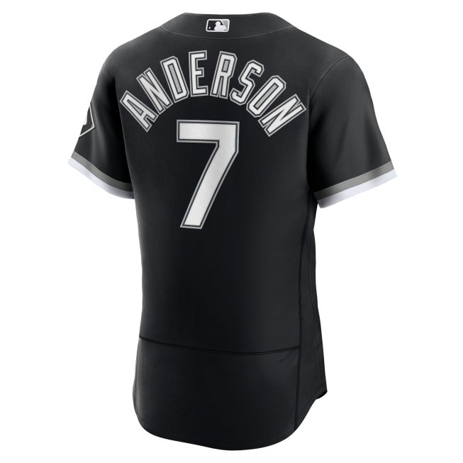 Tim Anderson Chicago White Sox Alternate Authentic Player Jersey - Black - Image 3