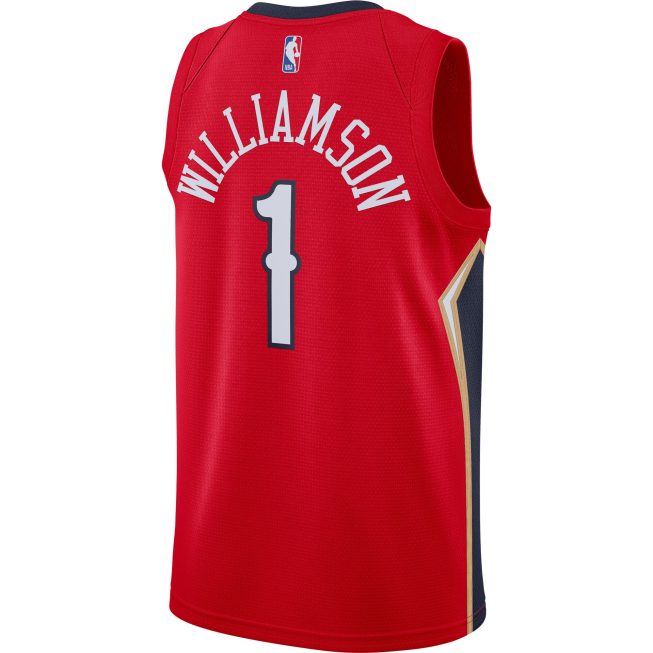 Zion Williamson New Orleans Pelicans Jordan Brand 2020/21 Swingman Jersey - Statement Edition - Red - Image 3