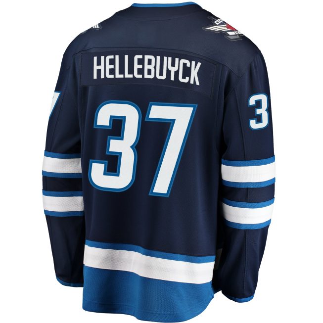 Connor Hellebuyck Winnipeg Jets Fanatics Breakaway Replica Jersey - Navy - Image 3
