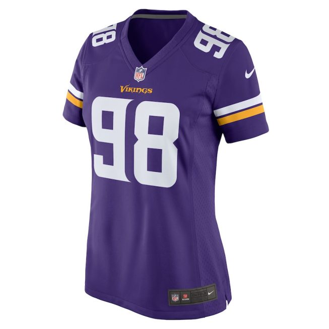 D.J. Wonnum 98 Minnesota Vikings Women Team Game Jersey - Purple - Image 2