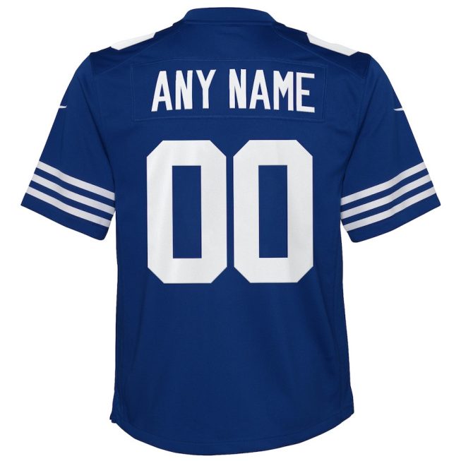 Indianapolis Colts Custom YOUTH Alternate Game Jersey - Royal - Image 3