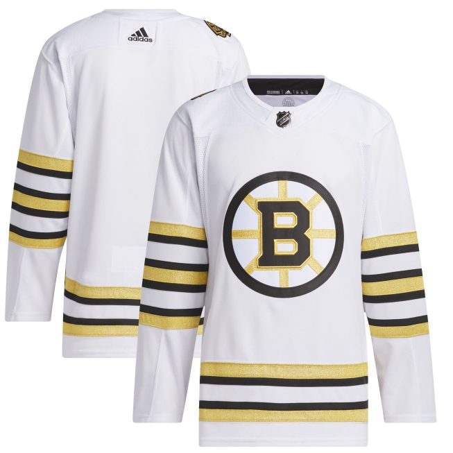 Boston Bruins 100th Anniversary Primegreen Authentic Jersey - White
