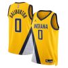 Tyrese Haliburton 0 Indiana Pacers Unisex Swingman Jersey - Statement Edition - Gold