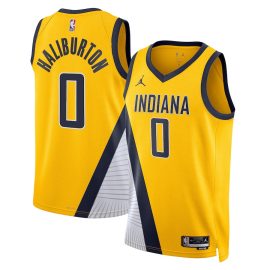 Tyrese Haliburton 0 Indiana Pacers Unisex Swingman Jersey - Statement Edition - Gold
