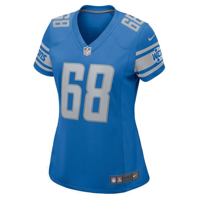 Taylor Decker 68 Detroit Lions Women Game Jersey - Blue - Image 2
