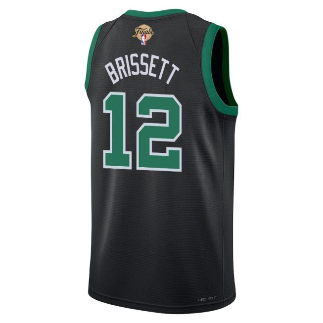 Oshae Brissett 12 Boston Celtics 2024 FINALS PATCH Swingman Jersey - Statement Edition - Black - Image 3