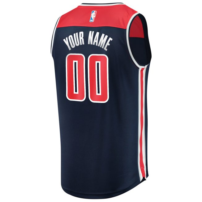 Washington Wizards Fanatics Fast Break Replica Custom Jersey Navy - Statement Edition - Image 3