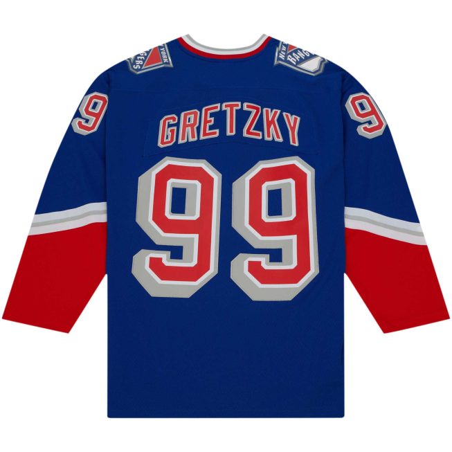 Wayne Gretzky New York Rangers Mitchell & Ness 1996/97 Blue Line Player Jersey - Navy - Image 3