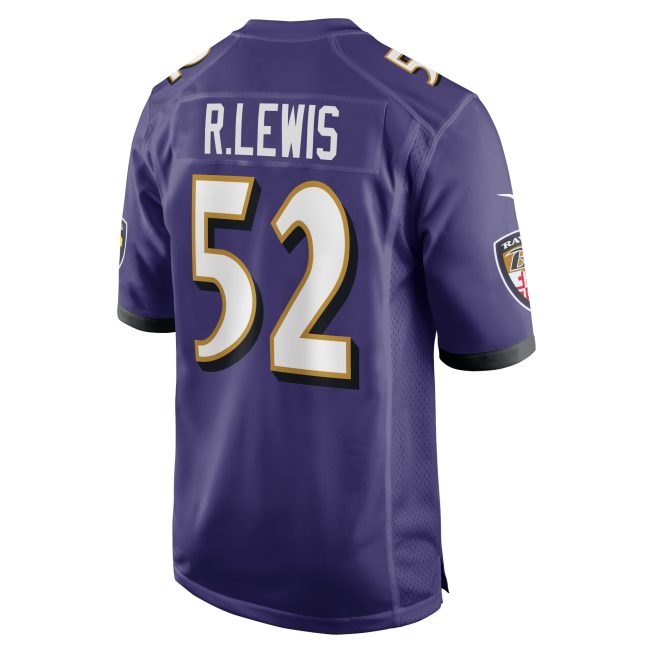 Ray Lewis Baltimore Ravens Retired Player Game Jersey - Purple - Image 3