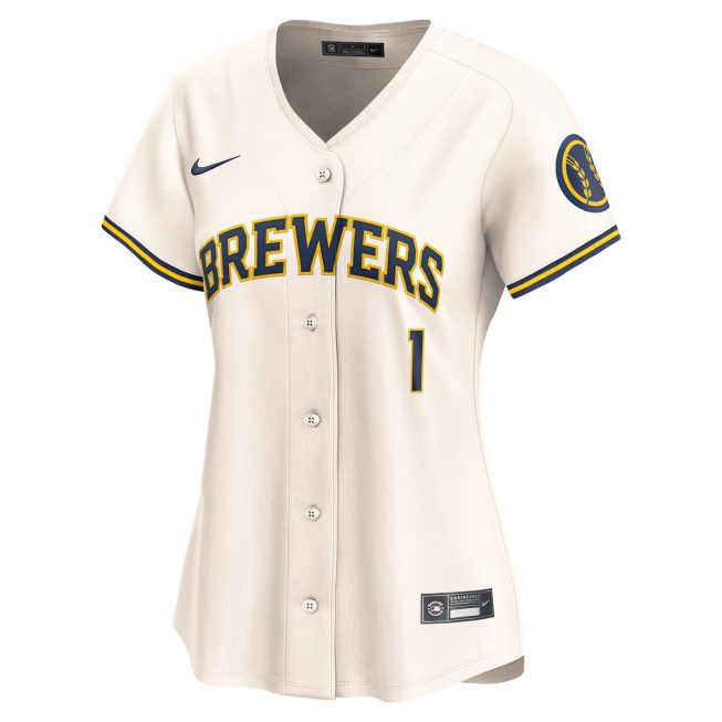 Milwaukee Brewers Women's #1 Mom Home Limited Jersey - Cream - Image 2