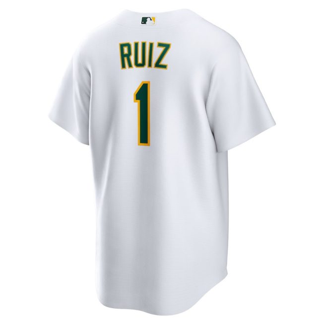 Esteury Ruiz 1 Oakland Athletics Home Men Jersey - White - Image 3